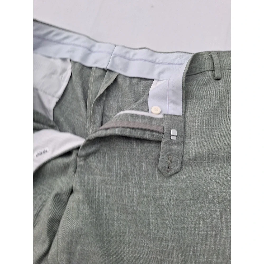 Ralph Lauren Slim Fit Green Gingham Slacks 38x30